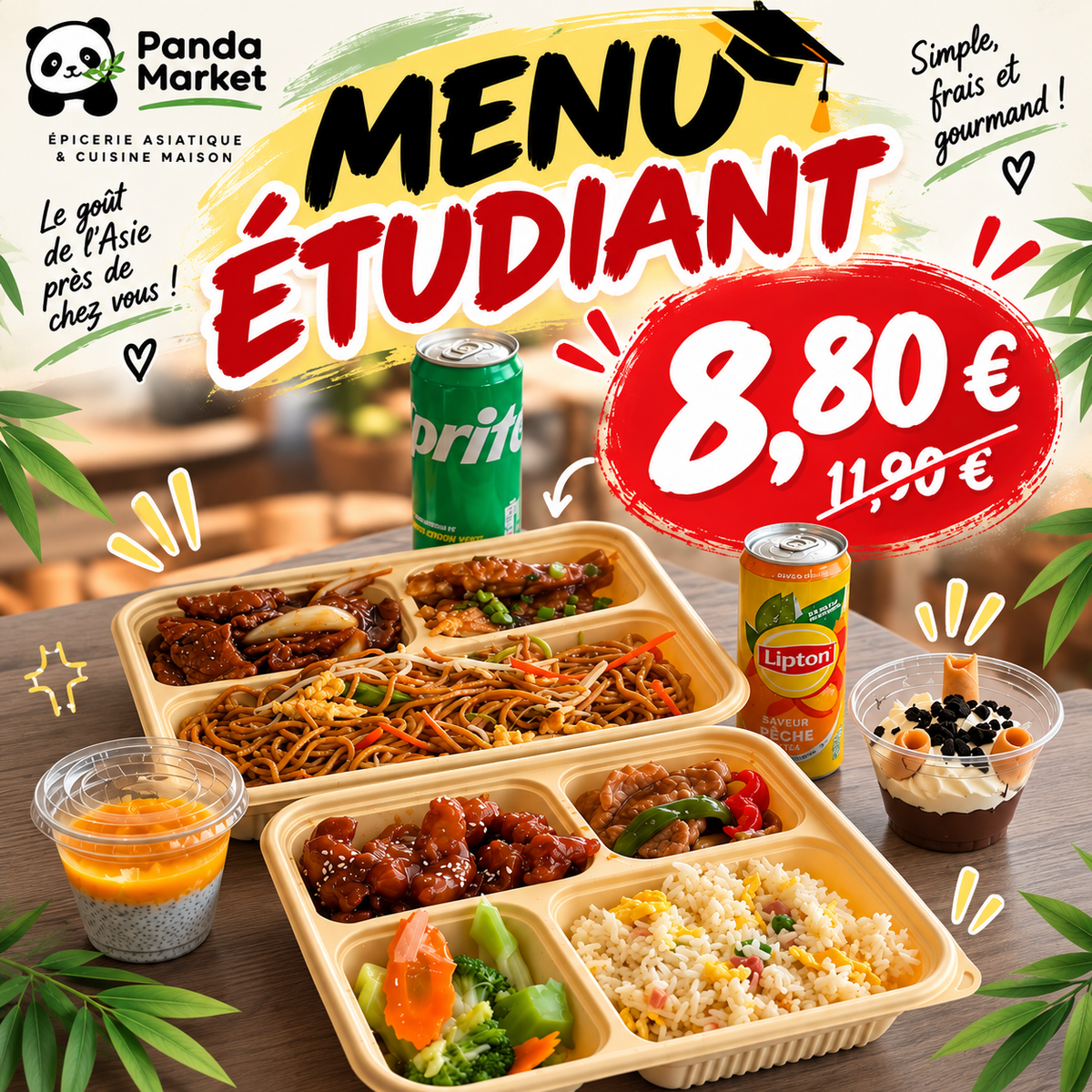 MENU ÉTUDIANT – OFFRE SPÉCIALE
