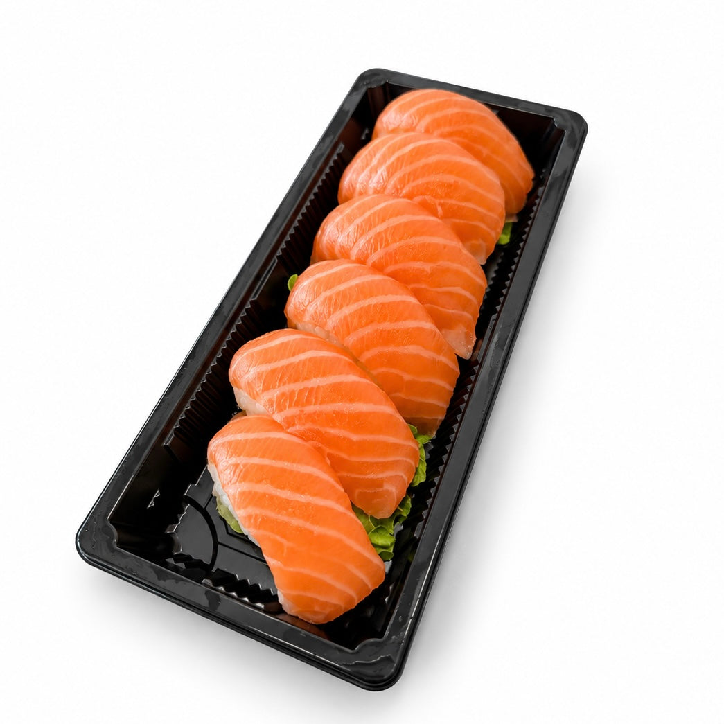 6 pièces de nigiri au saumon